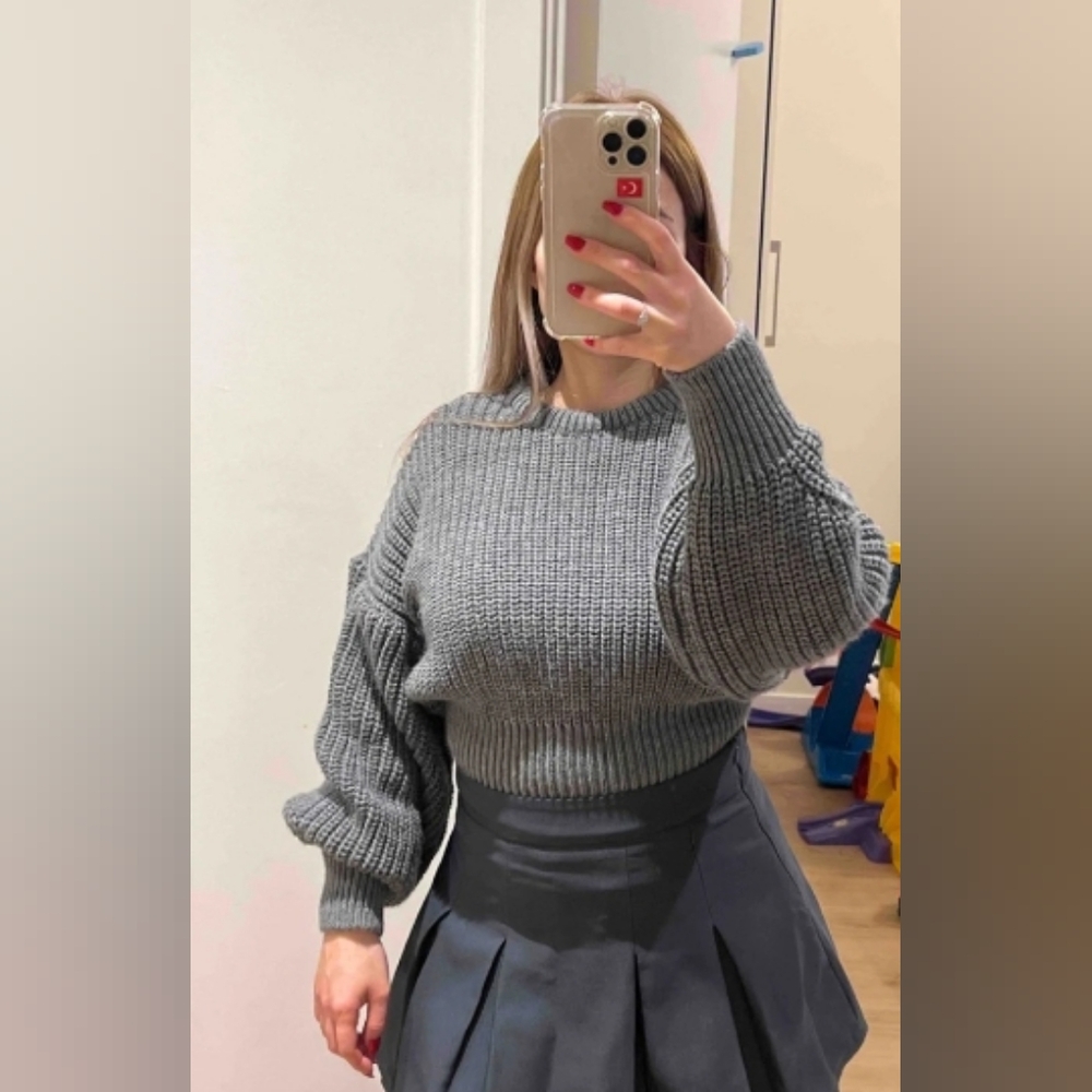 Gray Knit Sweater
